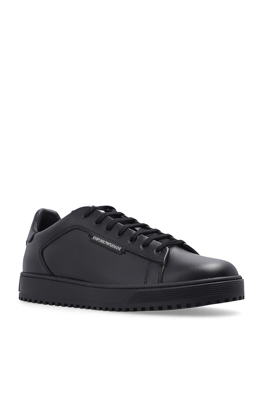 Black Leather sneakers Emporio Armani IetpShops Lebanon